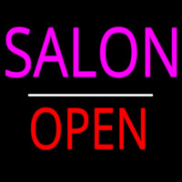 Salon Open White Line Leuchtreklame