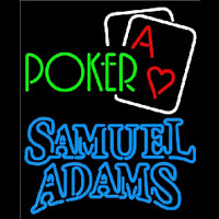 Samuel Adams Green Poker Beer Sign Leuchtreklame