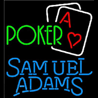 Samuel Adams Green Poker Beer Sign Leuchtreklame