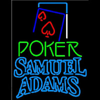 Samuel Adams Green Poker Red Heart Beer Sign Leuchtreklame