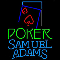 Samuel Adams Green Poker Red Heart Beer Sign Leuchtreklame