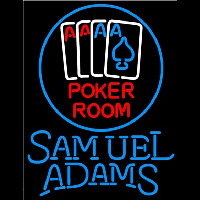 Samuel Adams Poker Room Beer Sign Leuchtreklame