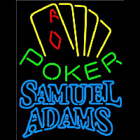 Samuel Adams Poker Yellow Beer Sign Leuchtreklame