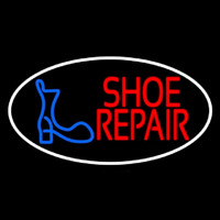 Shoe Repair Logo White Border Leuchtreklame