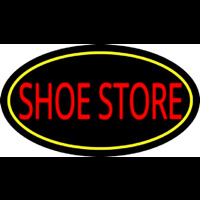 Shoe Store With Oval Leuchtreklame