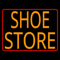 Shoe Store With Red Border Leuchtreklame