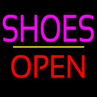 Shoes Open Yellow Line Leuchtreklame