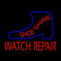 Shoeshine Watch Repair Leuchtreklame