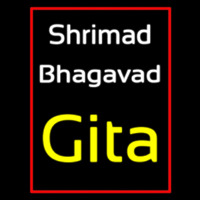 Shrimad Bhagavad Gita With Border Leuchtreklame