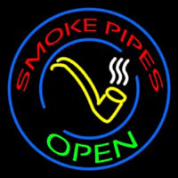 Smoke Pipes Open Circle Leuchtreklame