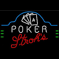 Strohs Poker Ace Cards Beer Sign Leuchtreklame