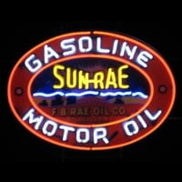 Sun-Rae Motor Oil Gasoline Leuchtreklame