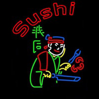 Sushi Chef Logo Leuchtreklame