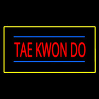 Tae Kwon Do Rectangle Yellow Leuchtreklame