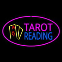 Tarot Reading Pink Oval Leuchtreklame