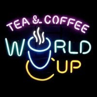 Tea Coffee World Cup Leuchtreklame