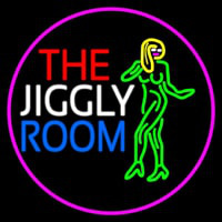 The Jiggly Room With Girl Logo Leuchtreklame