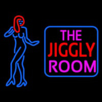 The Jiggly Room With Girl Logo Leuchtreklame