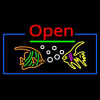 Tropical Fish Logo Open Leuchtreklame