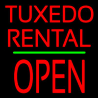 Tu edos Rental Block Open Green Line Leuchtreklame