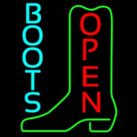 Turquoise Boots Open Leuchtreklame