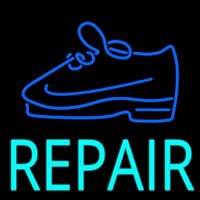 Turquoise Repair Shoe Leuchtreklame