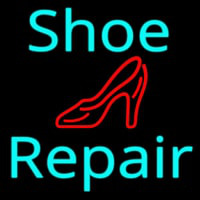 Turquoise Shoe Repair Sandal Leuchtreklame