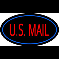 Us Mail Oval Blue Leuchtreklame