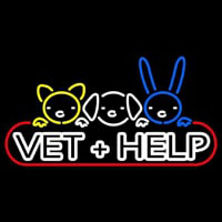 Vet Help Leuchtreklame