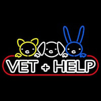 Vet Help Leuchtreklame