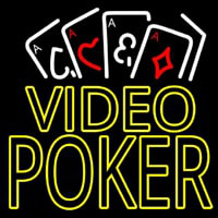 Video Poker With Cards Leuchtreklame