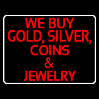 We Buy Gold Silver Coins And Jewelry Leuchtreklame