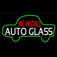 We Install Auto Glass Car Logo Leuchtreklame