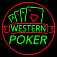 Western Poker 2 Leuchtreklame