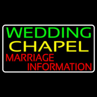 White Border Wedding Chapel Marriage Information Leuchtreklame