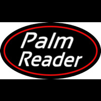 White Cursive Palm Reader Leuchtreklame