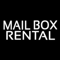 White Mail Bo  Rental Leuchtreklame