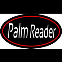 White Palm Reader Red Border Leuchtreklame