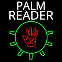 White Palm Reader With Logo Leuchtreklame