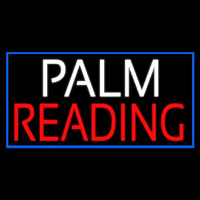 White Palm Red Reading Blue Border Leuchtreklame