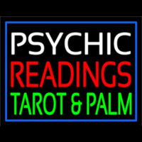 White Psychic Red Readings Green Tarot And Palm Leuchtreklame