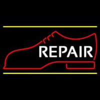 White Repair Shoe Logo Leuchtreklame