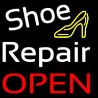 White Shoe Repair With Sandal Open Leuchtreklame