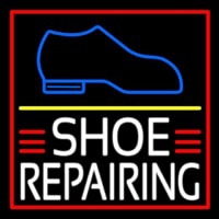 White Shoe Repairing Leuchtreklame