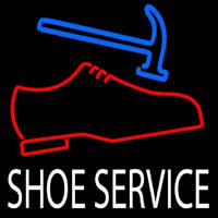 White Shoe Service Leuchtreklame