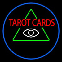 White Tarot Cards Logo Leuchtreklame