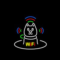 Wifi With Dog Logo Leuchtreklame