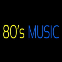 Yellow 80s Blue Music Leuchtreklame