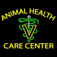 Yellow Animal Health Care Center Leuchtreklame