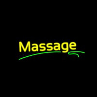 Yellow Massage Green Line Leuchtreklame